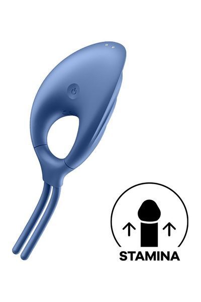 Ерекційне віброкільце-ласо Satisfyer Swordsman Blue, міцна фіксація, 10 режимів, потужний мотор SO6281