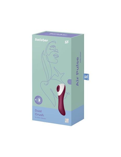Вакуумный стимулятор с вибрацией Satisfyer Dual Crush Wine Red SO6088