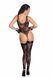 Боди Noir Handmade F242 Tulle body with patterned flock embroidery, S SX0151 фото 2