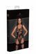 Боди Noir Handmade F242 Tulle body with patterned flock embroidery, S SX0151 фото 7