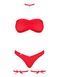 Комплект белья Obsessive Kissmas Set S/M бюстгальтер, трусики, чокер, подвязки SX1155 фото 3