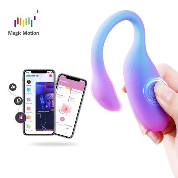 Смарт-виброяйцо Magic Motion Flamingo Max Blue 2 в 1: виброяйцо и тренажер Кегеля, 10 режимов SX3227