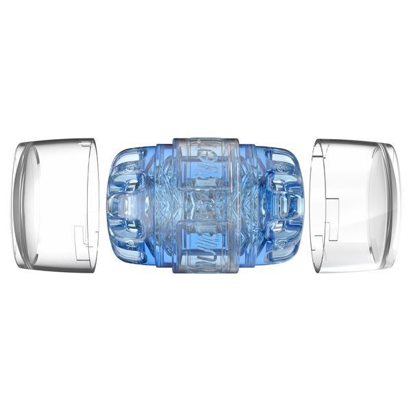 Мастурбатор Fleshlight Quickshot Turbo Blue Ice, компактный, сквозной, подойдет для пар и минета SX0678