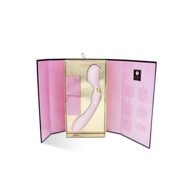 Вибромассажер Shunga Zoa Light Pink, двусторонний SO6913