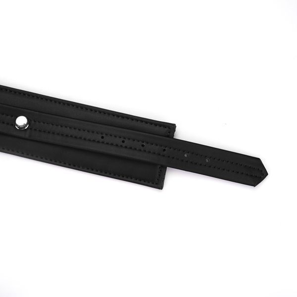 Поножі Liebe Seele Black Organosilicon Anklecuffs, екошкіра SO9486