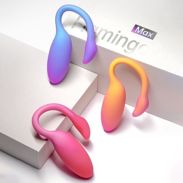 Смарт-виброяйцо Magic Motion Flamingo Max Blue 2 в 1: виброяйцо и тренажер Кегеля, 10 режимов SX3227