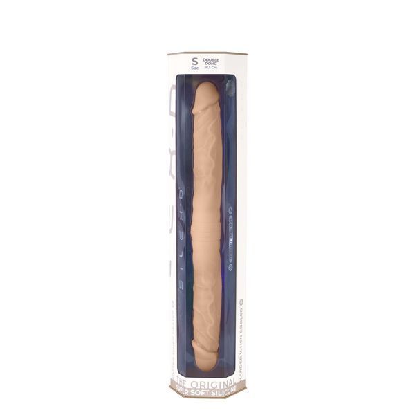 Фаллоимитатор двусторонний SIlexD Billy-Joe Double Dong S Flesh, двухслойный, силикон+Silexpan SO6023