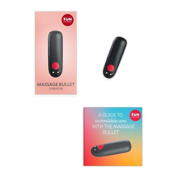 Віброкуля Fun Factory Massage BULLET, чорна, діаметр 2,5 см, 3 швидкості, 3 малюнки вібрації SX0948