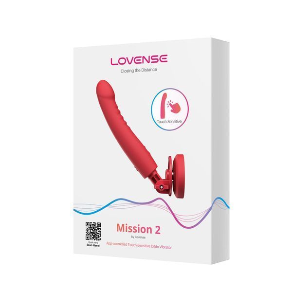 Смарт-міні секс-машина Lovense Mission 2 Vibrating suction cup dildo, 6500 вібрацій/хв, Touch Sense SX1306