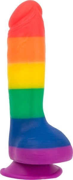 Радужный фаллоимитатор ADDICTION - JUSTIN - 8" - RAINBOW, 20,3 см, силикон SO4533