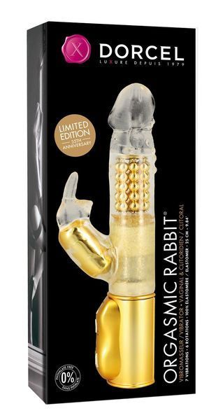 Вибратор-кролик Dorcel Orgasmic Rabbit Gold с жемчужным массажем MD1090
