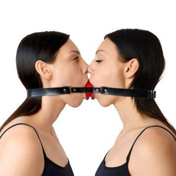 Двойной кляп Art of Sex - Twins, натуральная кожа SO9636