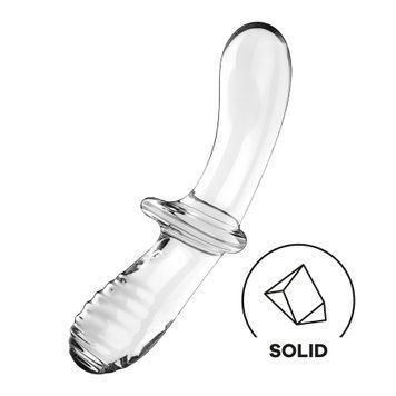 Двосторонній скляний дилдо Satisfyer Double Crystal Transparent, боросилікатне скло, унісекс SO8784