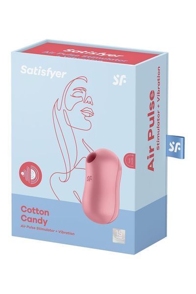 Вакуумный стимулятор с вибрацией Satisfyer Cotton Candy Light Red SO6282