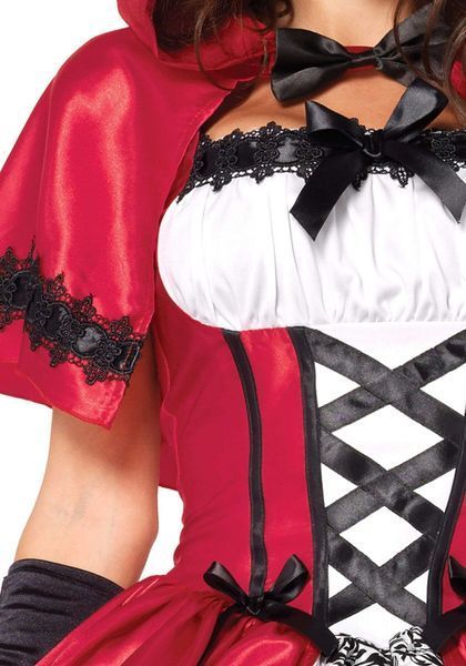 Эротический костюм Красной шапочки Leg Avenue Gothic Red Riding Hood L, платье, накидка SO9124
