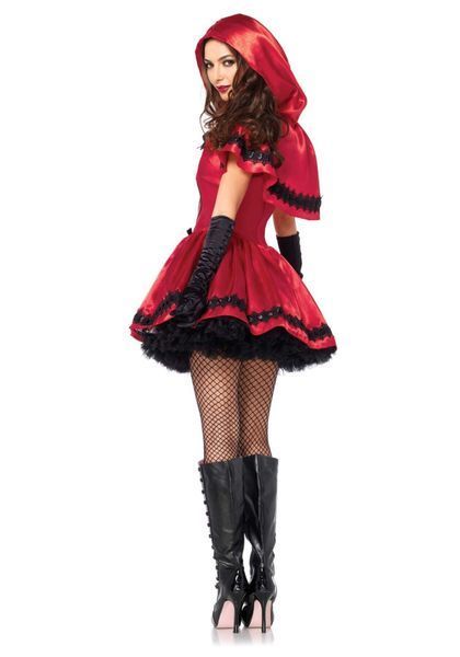 Эротический костюм Красной шапочки Leg Avenue Gothic Red Riding Hood L, платье, накидка SO9124