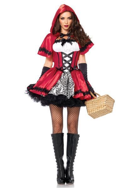 Эротический костюм Красной шапочки Leg Avenue Gothic Red Riding Hood L, платье, накидка SO9124