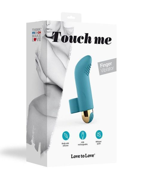 Вибратор на палец Love To Love TOUCH ME PETROLE перезаряжаемый, мощный мотор SO3080