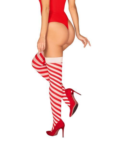 Чулки Obsessive Kissmas stockings S/M SX3104