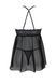 Пеньюар Passion KERRIA CHEMISE black, L/XL, кружевной верх, трусики в комплекте SX0488 фото 4