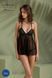 Пеньюар Passion KERRIA CHEMISE black, L/XL, кружевной верх, трусики в комплекте SX0488 фото 6