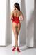 Бодистокинг с имитацией корсетной шнуровки Passion BS094 One Size, red, цветочный узор, с доступом SO8924 фото 9