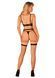Комплект белья Obsessive Selinne 3-pcs set M/L Black, бюстгальтер, стринги пояс для чулок SO8668 фото 7