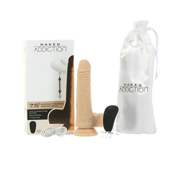 Фаллоимитатор с ротацией и пульсацией Naked ADDICTION The Freak 7,5&Prime; Rotating & Thrusting Vibrating SO5590