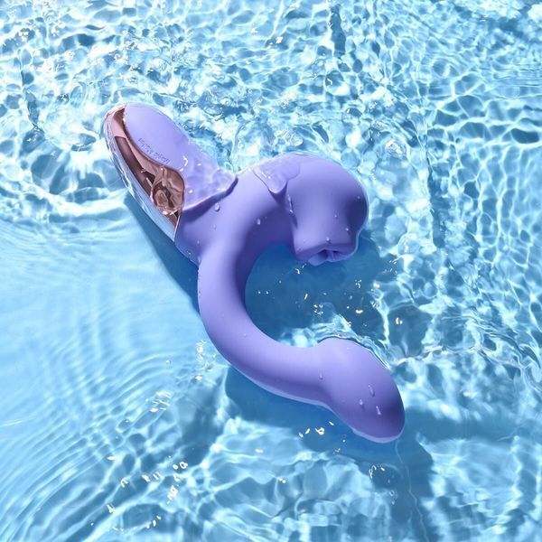 Смарт-вибратор Magic Motion Ponder Purple, двойная стимуляция, виброяйцо+язычок для клитора SX3228