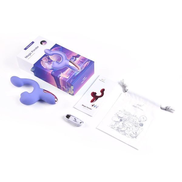 Смарт-вибратор Magic Motion Ponder Purple, двойная стимуляция, виброяйцо+язычок для клитора SX3228