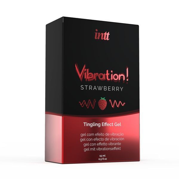 Рідкий вібратор Intt Vibration Strawberry (15 мл), густий гель, дуже смачний, діє до 30 хвилин SO2921