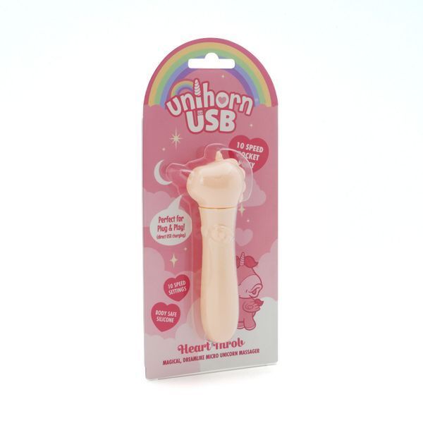 Вібратор-єдиноріжка Unihorn USB Bullet &ndash; Heart Throb, віброкуля, USB-зарядка, 10 режимів SX2866