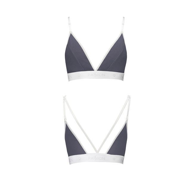 Спортивний топ з подвійними бретелями Passion PS007 TOP S, dark grey SO4265