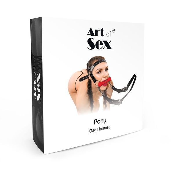 БДСМ кляп-упряжка Art of Sex - BDSM Gag Harness Pony SO9795