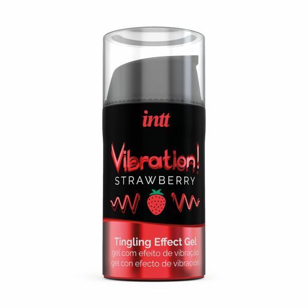 Рідкий вібратор Intt Vibration Strawberry (15 мл), густий гель, дуже смачний, діє до 30 хвилин SO2921