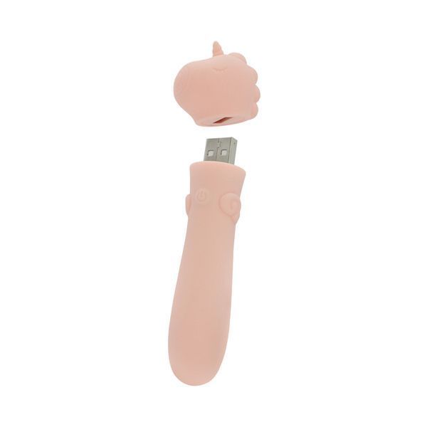 Вібратор-єдиноріжка Unihorn USB Bullet &ndash; Heart Throb, віброкуля, USB-зарядка, 10 режимів SX2866