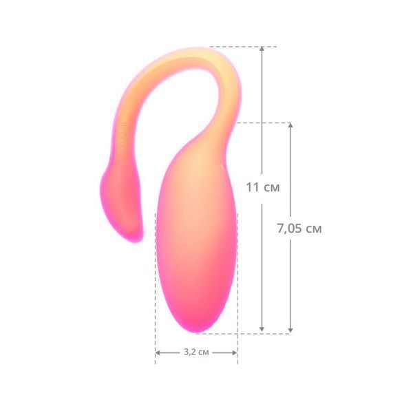 Смарт-виброяйцо Magic Motion Flamingo Max Orange 2 в 1: виброяйцо и тренажер Кегеля, 10 режимов SX2193