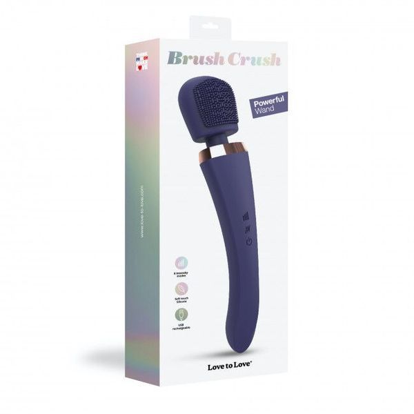 Вибромассажер с силиконовой щеточкой Love to Love Brush Crush &ndash; Midnight Indigo SO5533