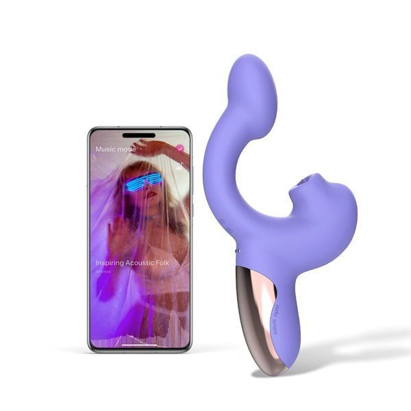 Смарт-вибратор Magic Motion Ponder Purple, двойная стимуляция, виброяйцо+язычок для клитора SX3228