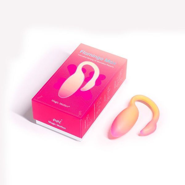 Смарт-виброяйцо Magic Motion Flamingo Max Orange 2 в 1: виброяйцо и тренажер Кегеля, 10 режимов SX2193