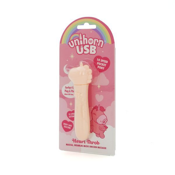 Вібратор-єдиноріжка Unihorn USB Bullet &ndash; Heart Throb, віброкуля, USB-зарядка, 10 режимів SX2866