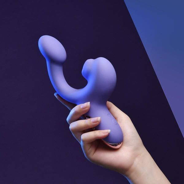 Смарт-вибратор Magic Motion Ponder Purple, двойная стимуляция, виброяйцо+язычок для клитора SX3228