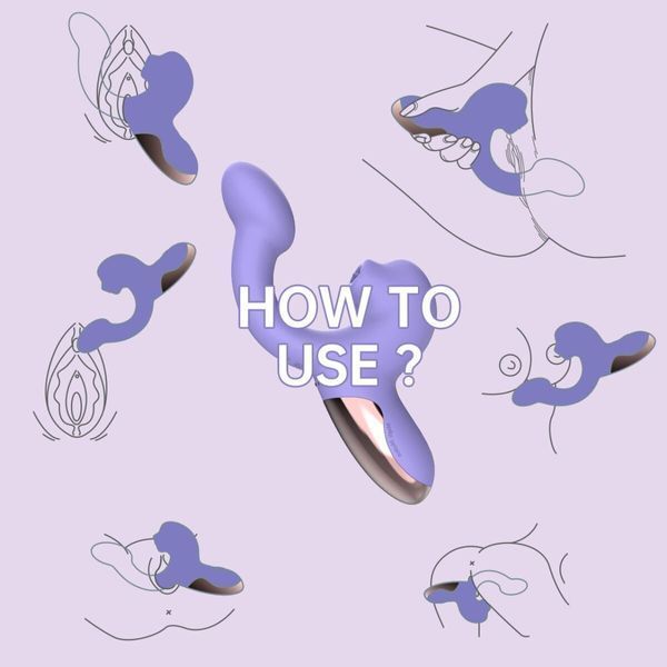 Смарт-вибратор Magic Motion Ponder Purple, двойная стимуляция, виброяйцо+язычок для клитора SX3228