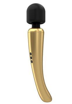 Мощный вибромассажер Dorcel Megawand Gold перезаряжаемый, 160 режимов SO1730