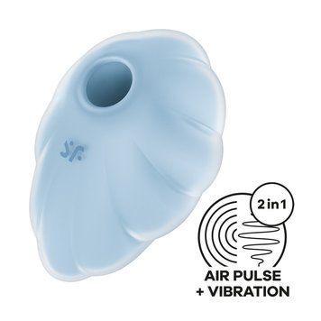 Вакуумний стимулятор з вібрацією Satisfyer Cloud Dancer Blue SO8974