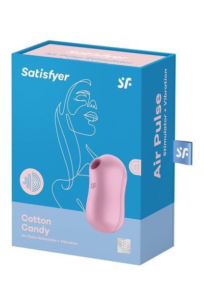 Вакуумний стимулятор із вібрацією Satisfyer Cotton Candy Lilac SO6283