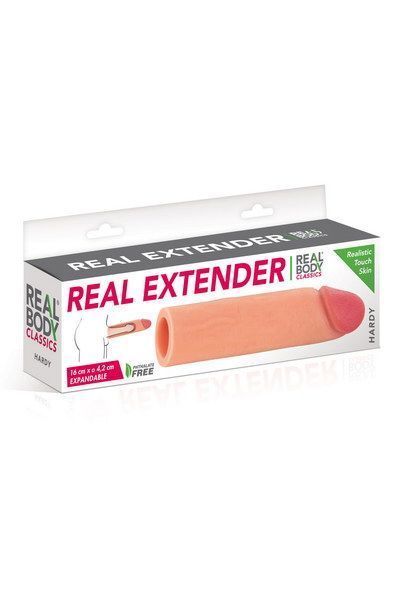 Насадка на член Real Body &mdash; Real Extender HARDY с открытой головкой SO3718