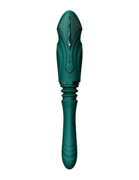 Компактна смарт секс-машина Zalo &ndash; Sesh Turquoise Green, 2 насадки, пульт ДК, кристал Swarovski SO9554