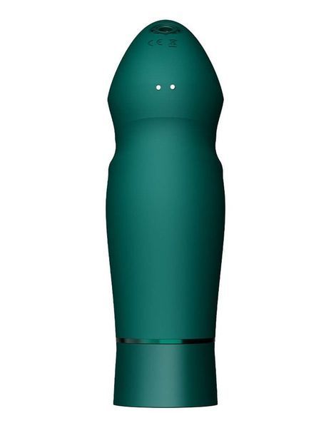 Компактна смарт секс-машина Zalo &ndash; Sesh Turquoise Green, 2 насадки, пульт ДК, кристал Swarovski SO9554
