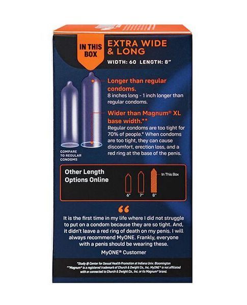 Презервативы MyONE Extra Wide & Long10 шт, картонная коробка SX1253